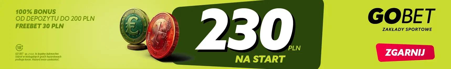 Bonus powitalny dla nowych użytkowników gobet